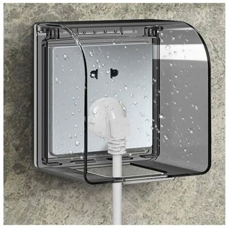 Child-proof outlet cover model 86, waterproof universal outlet box, 12.2 × 10.8 × 7.3 cm, waterproof outdoor switch sockets, YMYNY