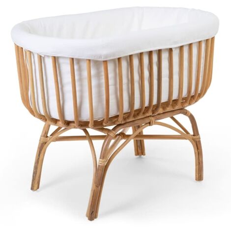 CHILDHOME Rattan Cradle Cover 95x65x33 cm Off White