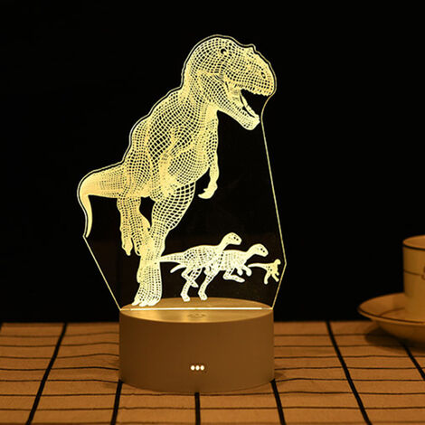 Children Cartoon USB Charge 3D Bedside Small Night Lamp Cute Vivid Engraved Animal Night Lamp
