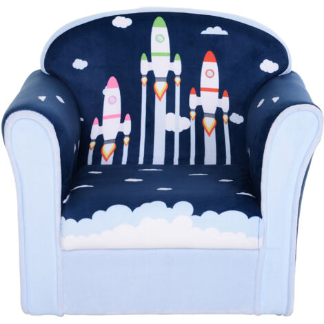 Children Chair Armchair Single Sofa, 50 x 39 x 44cm, for 18M+, Blue