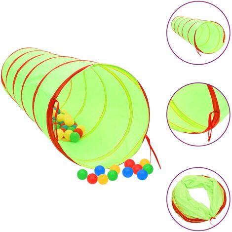 Children Play Tunnel Green 175 cm Polyester vidaXL