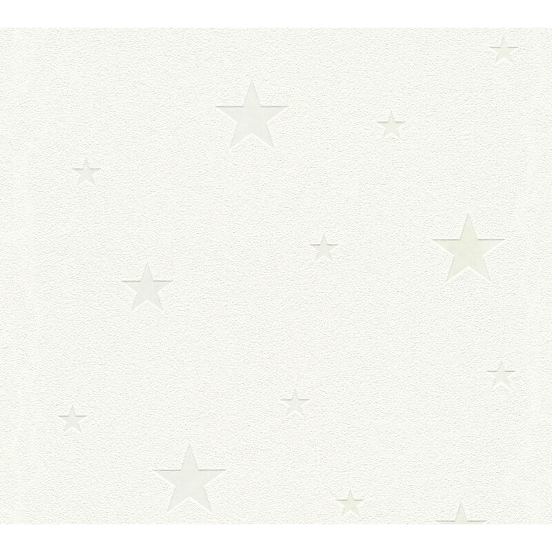 Profhome - Children wallpaper wall 324401 non-woven wallpaper textured matt white 5.33 m2 (57 ft2)