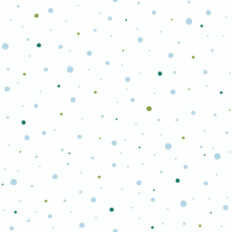 Profhome - Children Wallpaper Wall 381161 Non-woven Wallpaper Slightly Textured With Pattern For Kids Matt Blue White Green 5.33 M2 (57 Ft2)