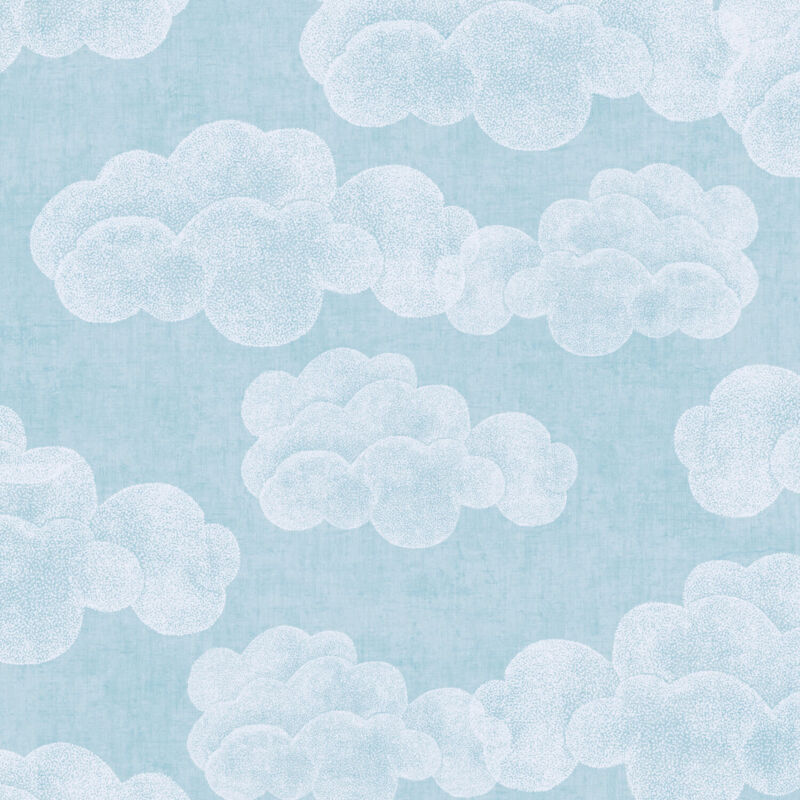 Children Wallpaper Wall Profhome 771431 Non-woven Wallpaper Smooth With Clouds Matt Blue White 5, 33 M2