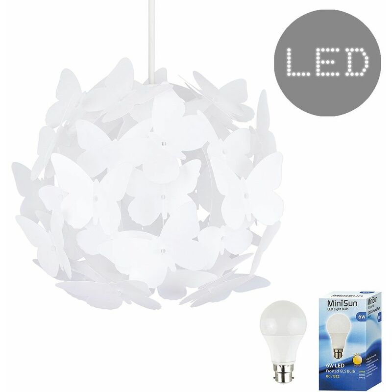 Childrens Bedroom Butterfly Ceiling Pendant Light Shade Kids Lampshade