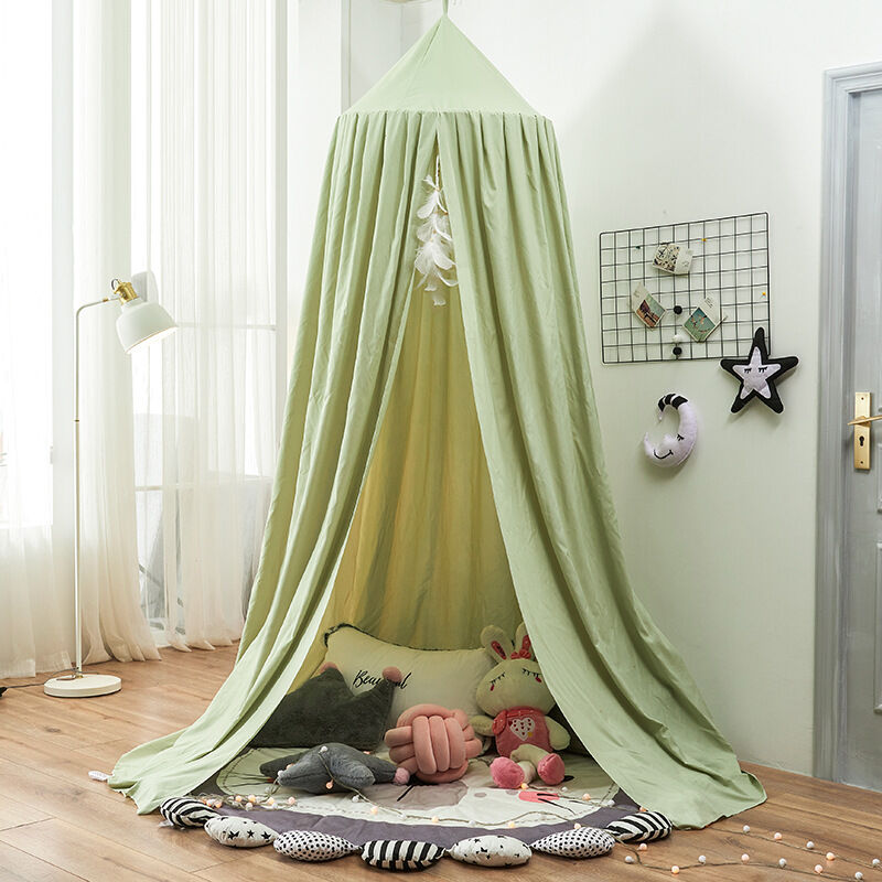 Children's Bedspread Bedroom Round Dome Baby Nursery Room Decoration Skin Friendly Cotton 2.5m (d)