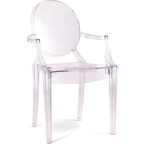 PRIVATEFLOOR Children's Chair - Children's Chair Transparent Design - Louis XIV Transparent