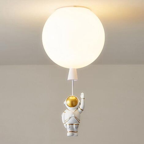 Children's LED ceiling light, astronaut balloon design, semi-recessed cartoon style, 30cm, model C
