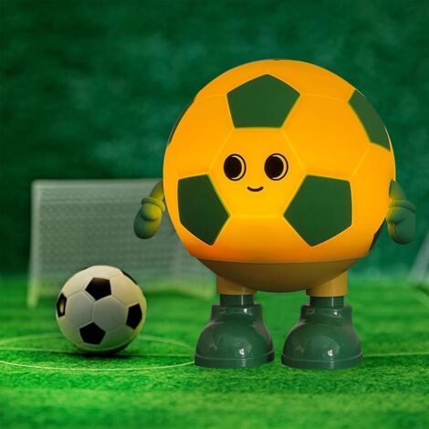 Children's LED Night Light, Football Style, Dimmable, Silicone, USB, Green