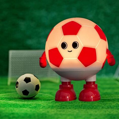 Children's LED Night Light, Football Style, Dimmable, Silicone, USB, Red