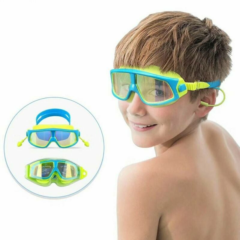 Children's swimming goggles, anti-fog, waterproof, uv protection, Suitable for for junior, children, girls, boys, teenagers with storage case