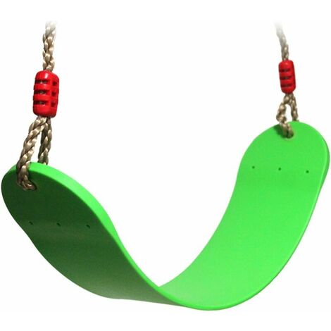 Children's Swing Seat with Rope Flexible EVA Material 66x14cm Max Load 150kg (Green)