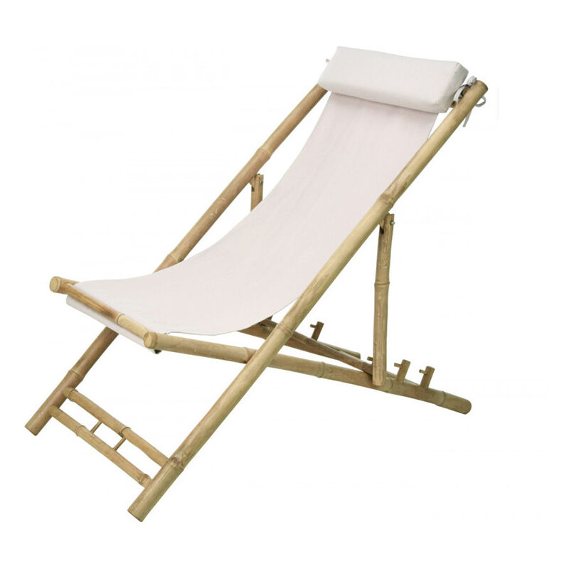 Chilienne bambou avec appui tête écru Ambiance