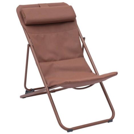 Chilienne de jardin empilable pliable Mirael acajou - Hespéride