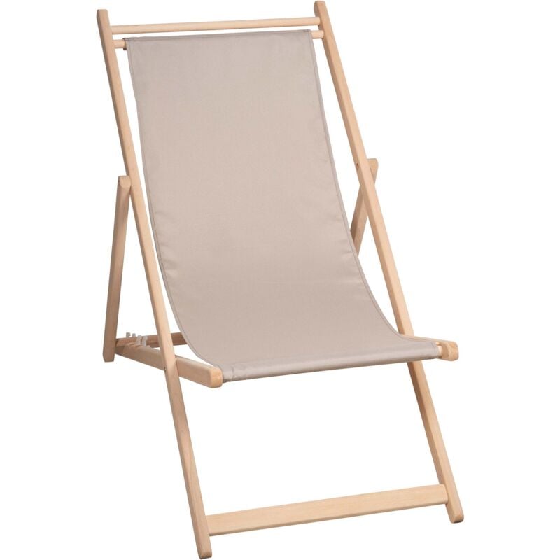 Chilienne en hêtre et tissu agrafé Monte Carlo Taupe