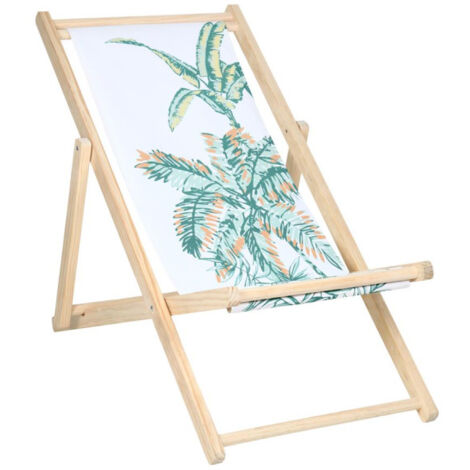 Chilienne HALOMA – Motifs Tropicaux – 126,5 x 59 - 126x59cm - Blanc