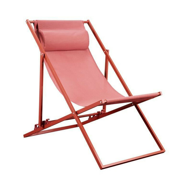 Chilienne PAROS - Structure en acier - L 63 x P 104 x H 85 cm - Terracotta