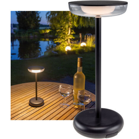 CHILITEC LED Akku Tischleuchte Foco Luz, 2900K, dimmbar, schwarz