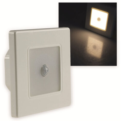 CHILITEC LED-Einbauleuchte EBL 86 PIR, 2,5 W, 3000 K, Rahmen cremeweiß