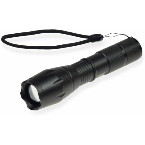 CHILITEC LED-Taschenlampe CTL10 Zoom, 10 W, schwarz, 350 lm, 136x37 mm