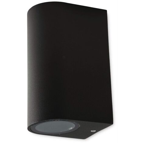 CHILITEC LED-Wandleuchte CTW-2, schwarz, 2x GU10, IP44, max. 2x20 W