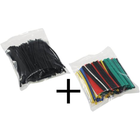 ChiliTec Schrumpfschlauch Set 200 teilig bunt schwarz 1,5mm bis 13mm im Sortiment