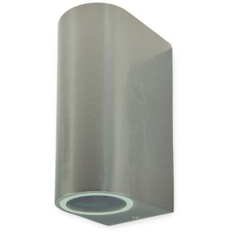 CHILITEC Wandleuchte CTW-2, IP44, 2x GU10, Edelstahl