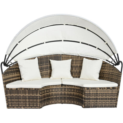 Chill Out Lit Rotin Synthétique Acier 175X175X145