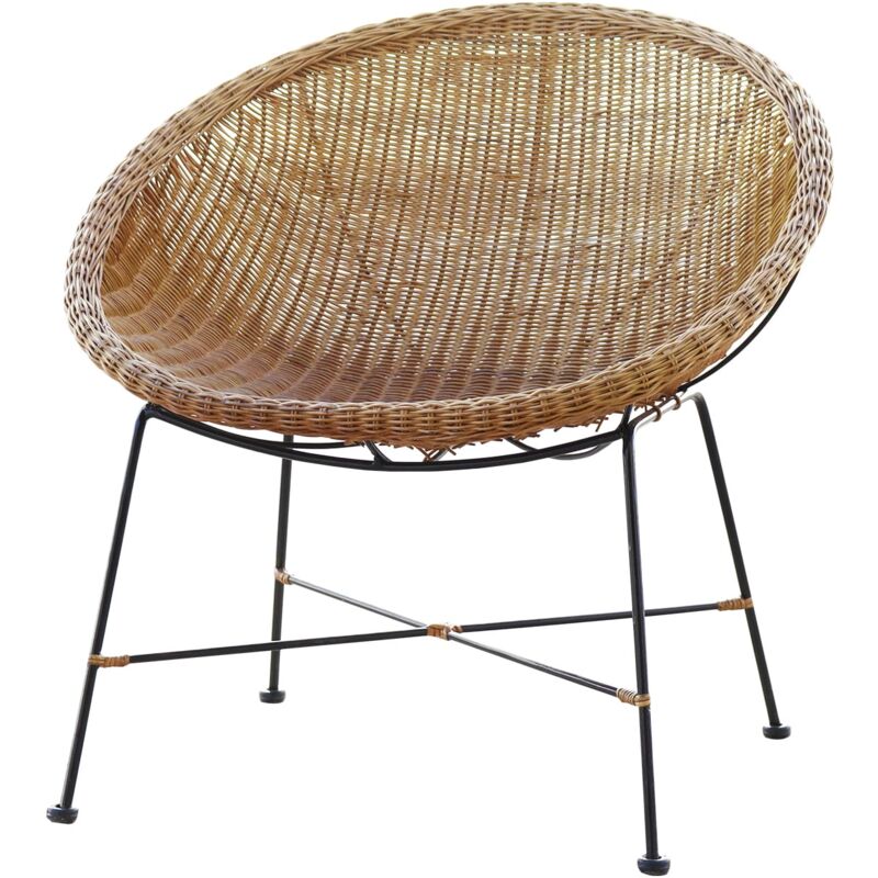 chillvert - Sessel aus Natürliches Rattan Nest Parma 75x63x80 cm