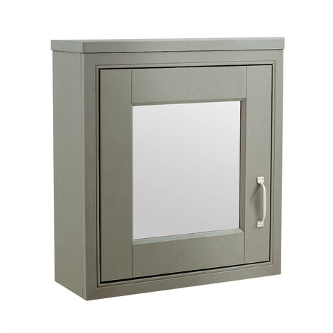 main image of "Chiltern Traditional 500mm Mirror Cabinet Stone Grey"