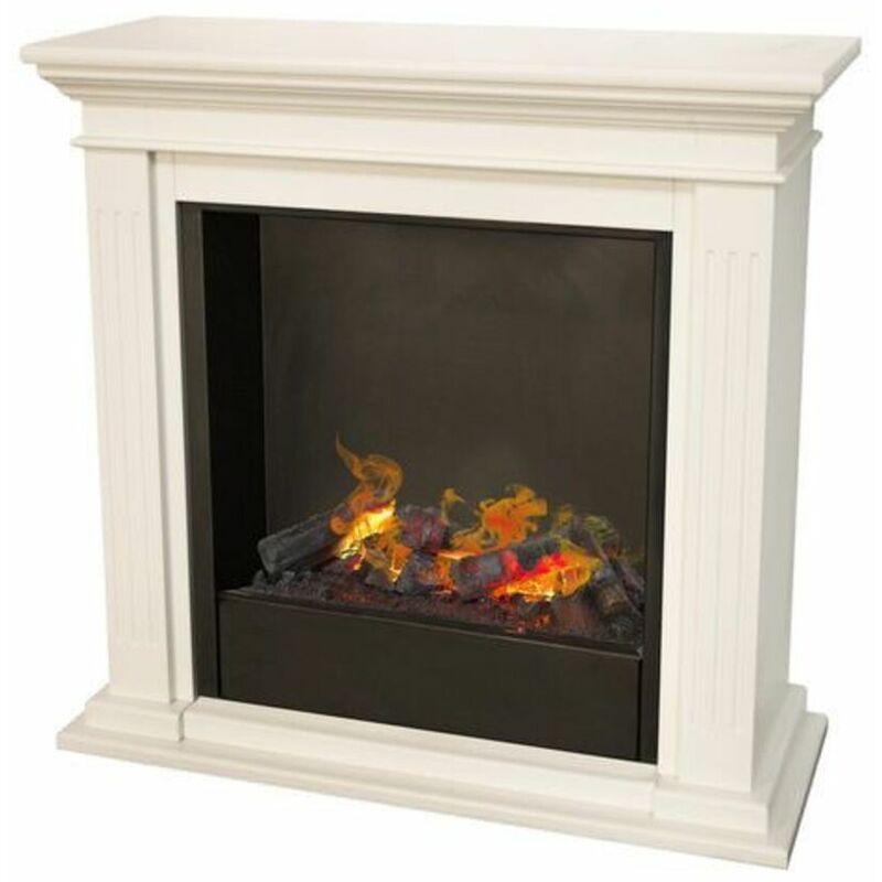 

Chimenea completa con inserto de vapor cm 98x37,5x95 Xaralyn CADIZ-CASSETTE600 - Blanco