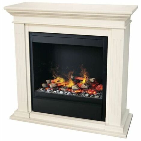Chimenea completa con marco clásico cm 98x37,5x95 Xaralyn CADIZ-ALBANY - white