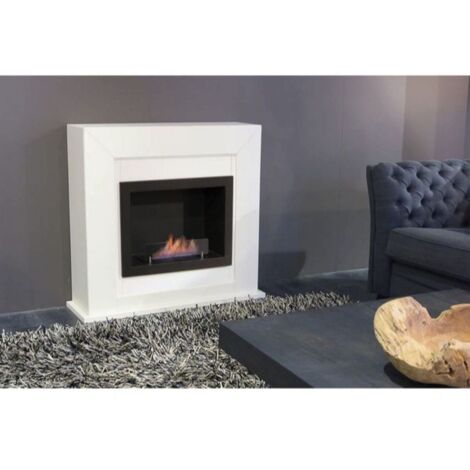 Chimenea completa de bioetanol cm 98x91x30,6 Xaralyn ADRA-RIANO - white