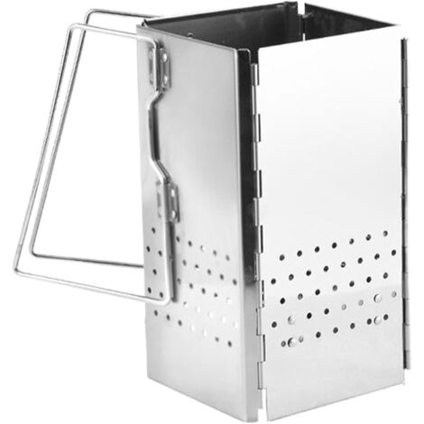Chimenea de carbón,arrancador de Chimenea de carbón de Servicio Pesado, Arranque de Chimenea Plegable de Acero Inoxidable con Mango, Arranque de Chimenea portátil para cocción al Aire lib