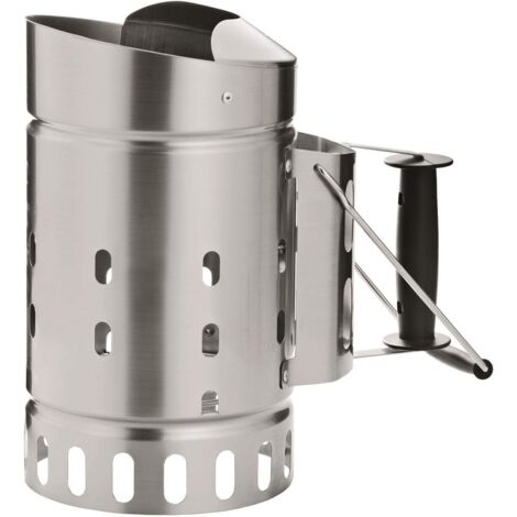 Chimenea de Encendido, Encendedor Acero Inoxidable, protección contra chispas, Mango con Placa de protección térmica, Soporte de sujeción