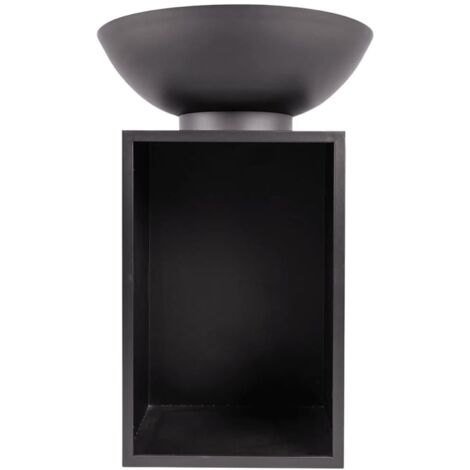 Chimenea de jardín con barbacoa y cubierta ONYX Classic 60 cm RedFire - Negro