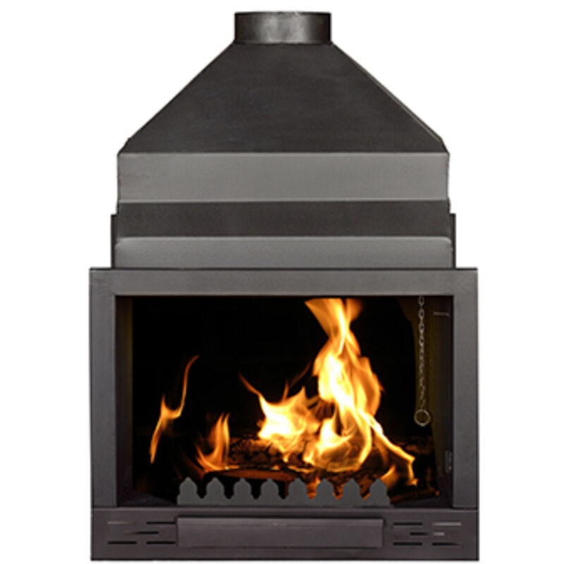 Chimenea de leña de acero Basic 60 con puertas Chimeneas