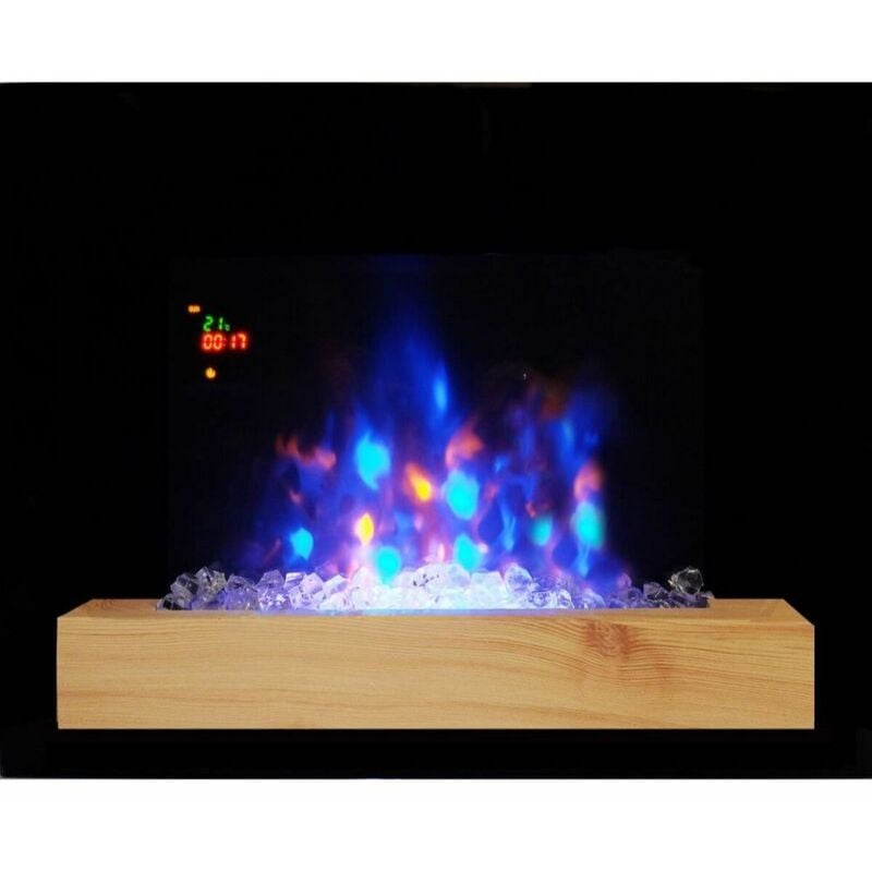 

Chimenea de pared con mando a distancia cm 66x15x52 FIRE-WOOD - ennegrecer - Chemin'arte