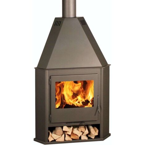 Chimenea de rincon R7 Doble combustion 8kw A+
