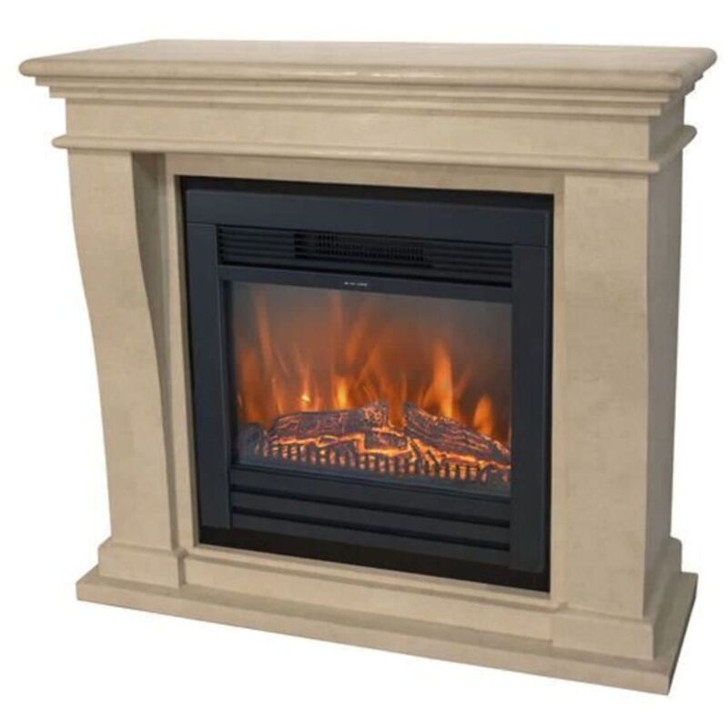 

Chimenea eléctrica blanca completa cm 105x44,5x99 Xaralyn KRETAMINI-LUCIUS - Blanco