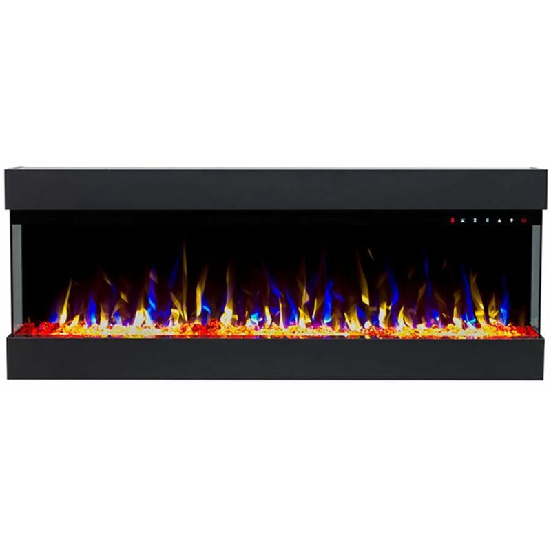 

Chimenea eléctrica de pared cm 48,4x20x127 GLOW-FIRE INSERT-50 - Negro