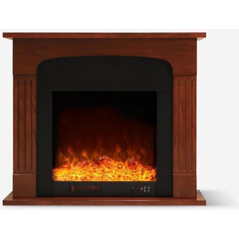 STARK Chimenea eléctrica 1500W de bajo consumo marco efecto madera Ludvika M