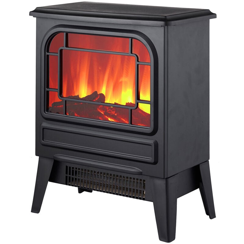 

Chimenea Eléctrica 1950 W Nebraska 35x21x44 cm con Simulación de Fuego Negra - kekai