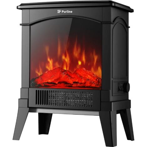 PURLINE Chimenea eléctrica de suelo compacta 1500 W