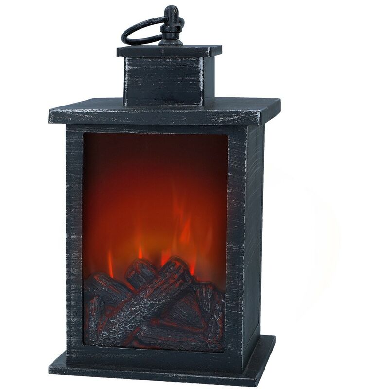 

Chimenea eléctrica decorativa LED rústica farolillo - Ambients