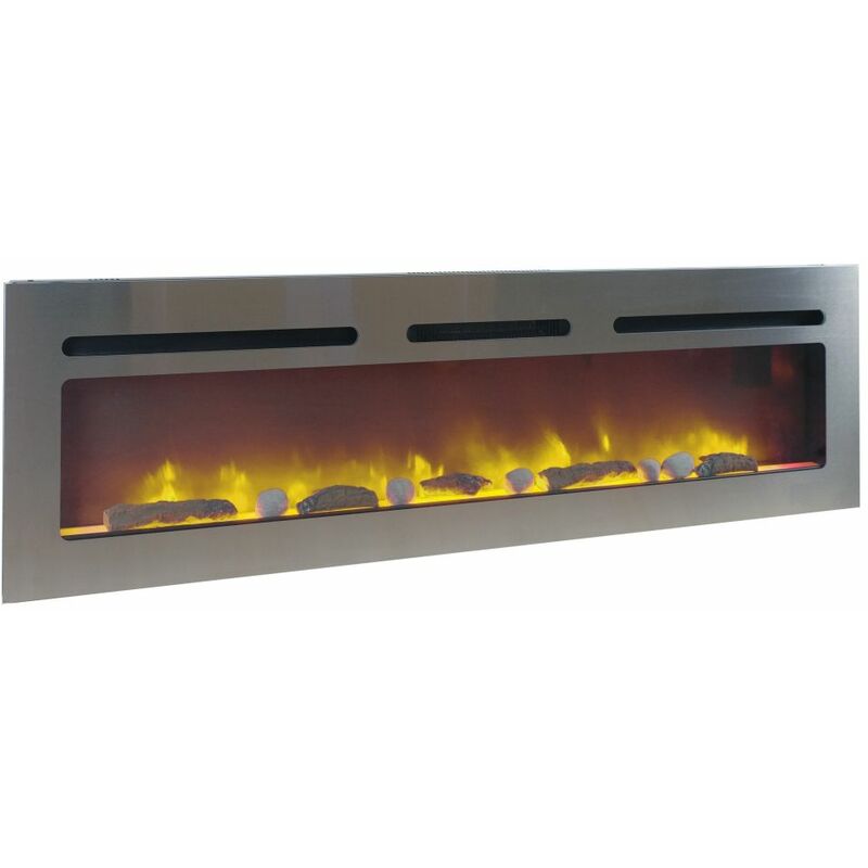 

Chimenea eléctrica empotrada Brite cm 150x16x45 BRITE - Inox - Chemin'arte