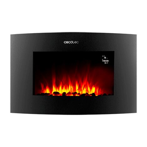 Chimenea eléctrica ready warm 3550 curved flames connected cecotec