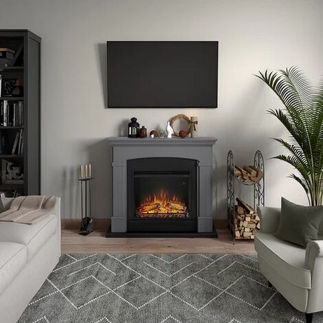 CHIMENEA ELECTRICA TAGU HELMI GRIS
