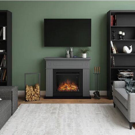 CHIMENEA ELECTRICA TAGU LARSEN GRIS