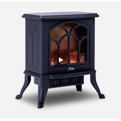 Chimenea Eléctrica Tipo Estufa 1500W con Efecto Llama LED – Termostato Ajustable y Protección Seguridad